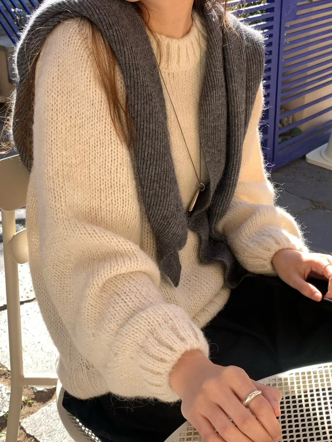 A26.大V家圓領柔美駝羊毛衣