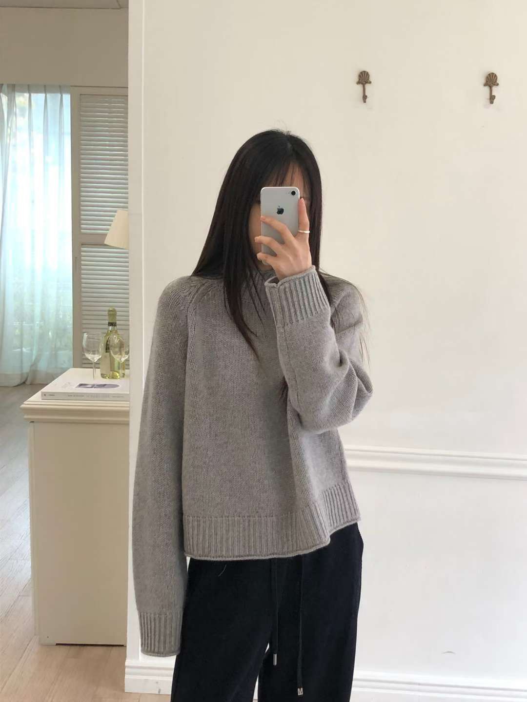 A96.星星家保暖100%Wool連帽毛衣