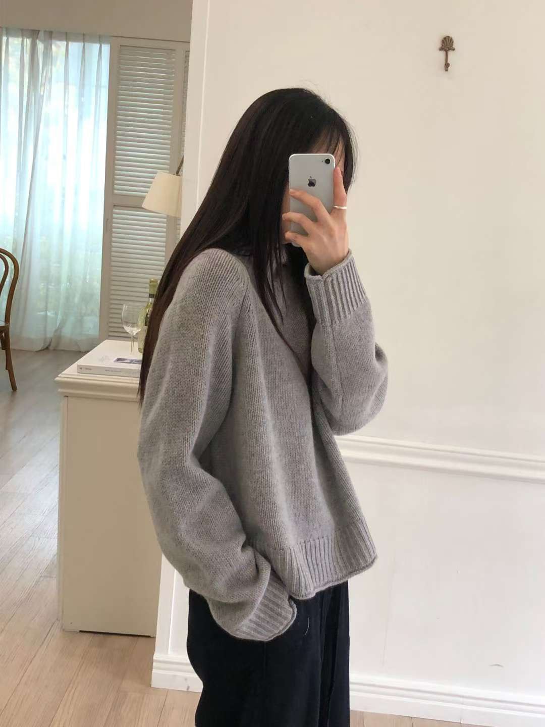 A96.星星家保暖100%Wool連帽毛衣