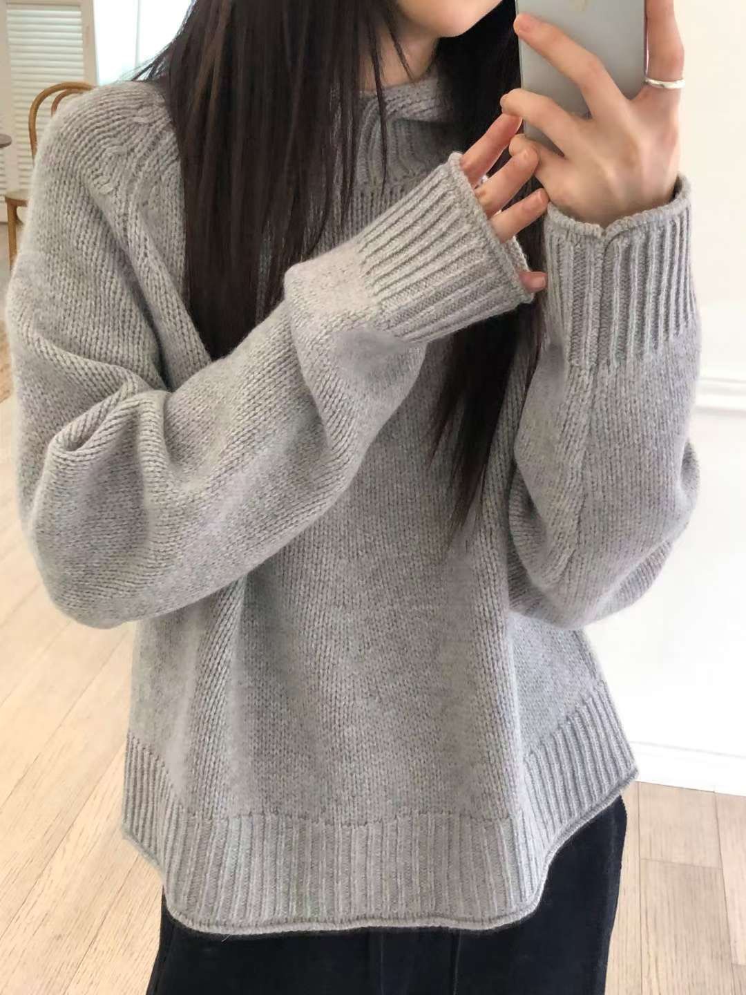 A96.星星家保暖100%Wool連帽毛衣