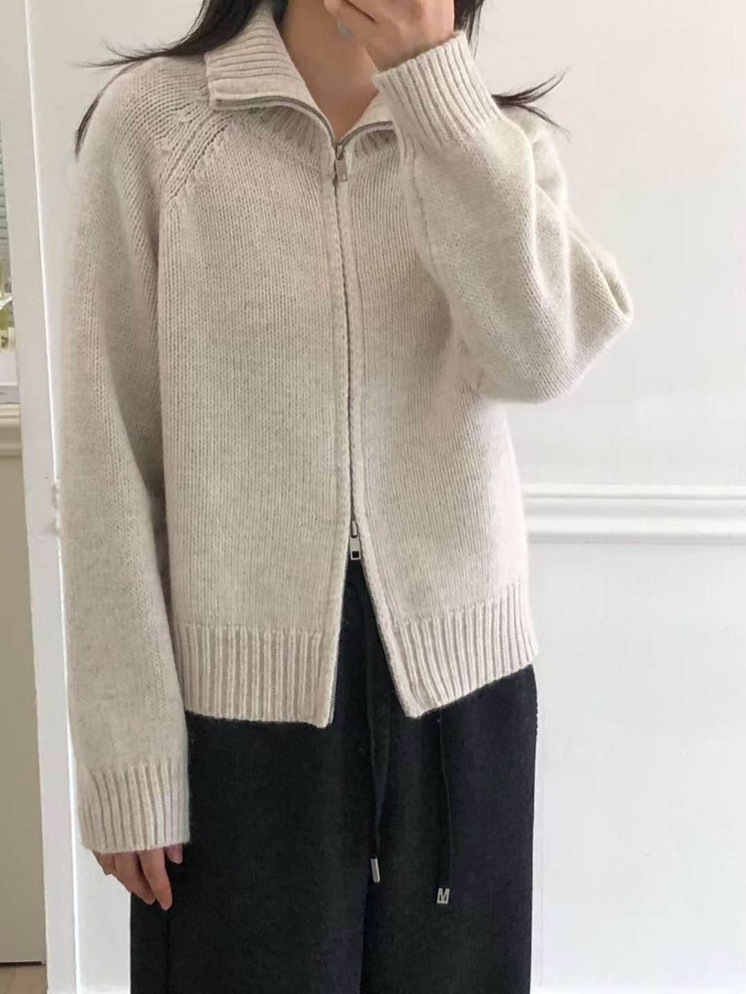 A103.星星家冬日浣熊混紡拉鍊外套