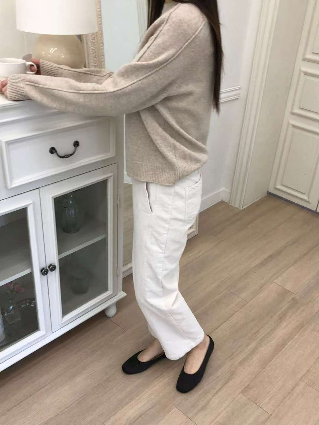 A90.星星家100%Wool袖子剪接毛衣