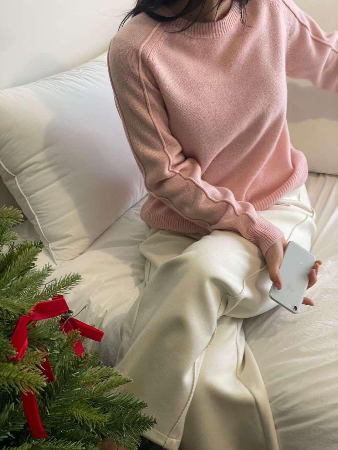 A90.星星家100%Wool袖子剪接毛衣