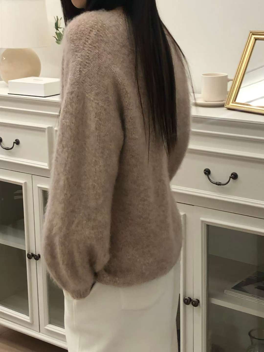 星星家100%Wool溫柔V領毛衣