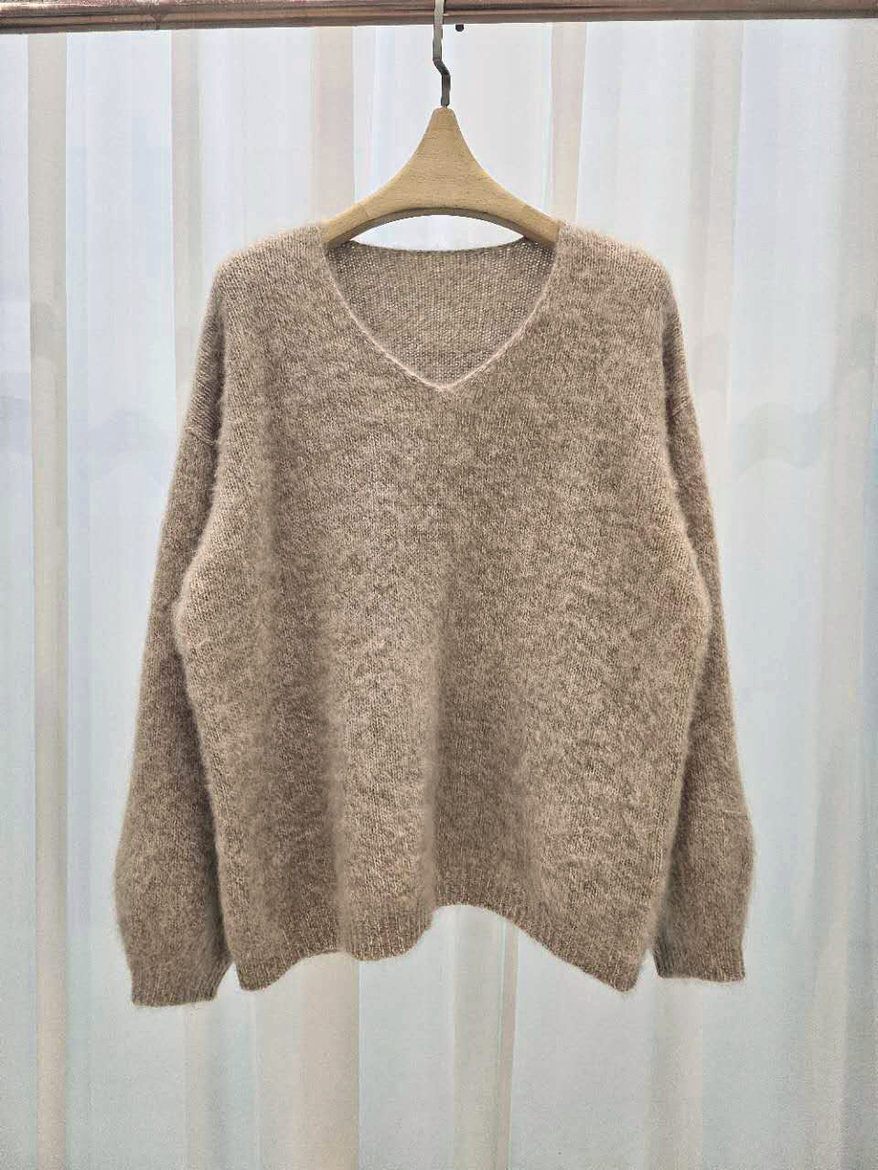 星星家100%Wool溫柔V領毛衣