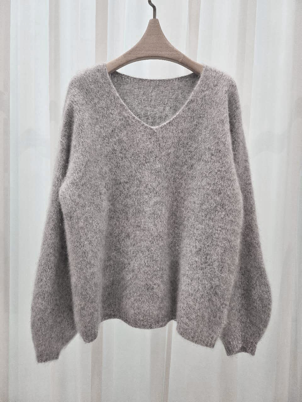星星家100%Wool溫柔V領毛衣