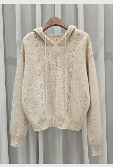 A99.星星家暖暖浣熊混紡連帽毛衣