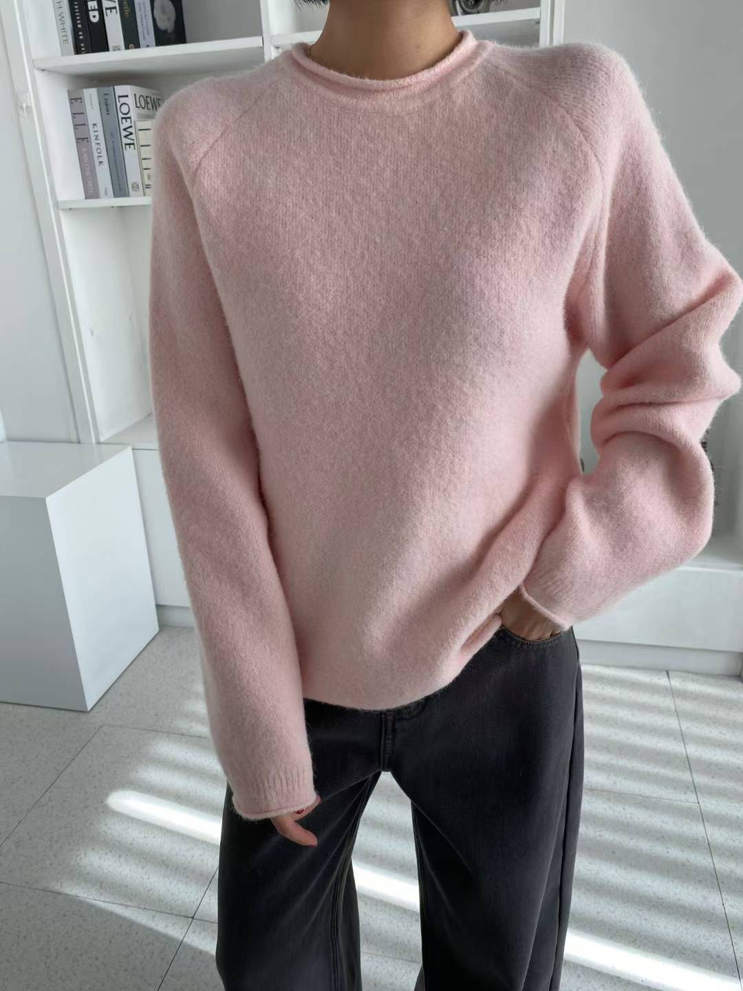 B82.淡雅溫柔必備圓領毛衣