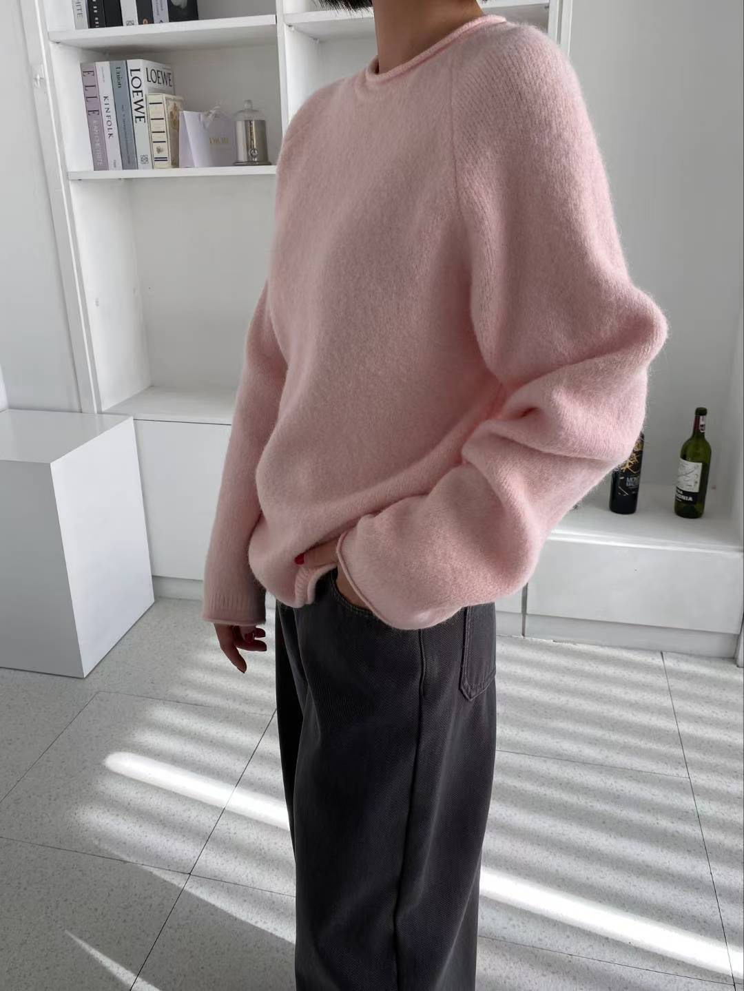 B82.淡雅溫柔必備圓領毛衣