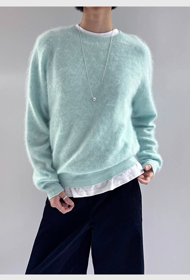 B81.氣質5%CASHMERE圓領毛衣