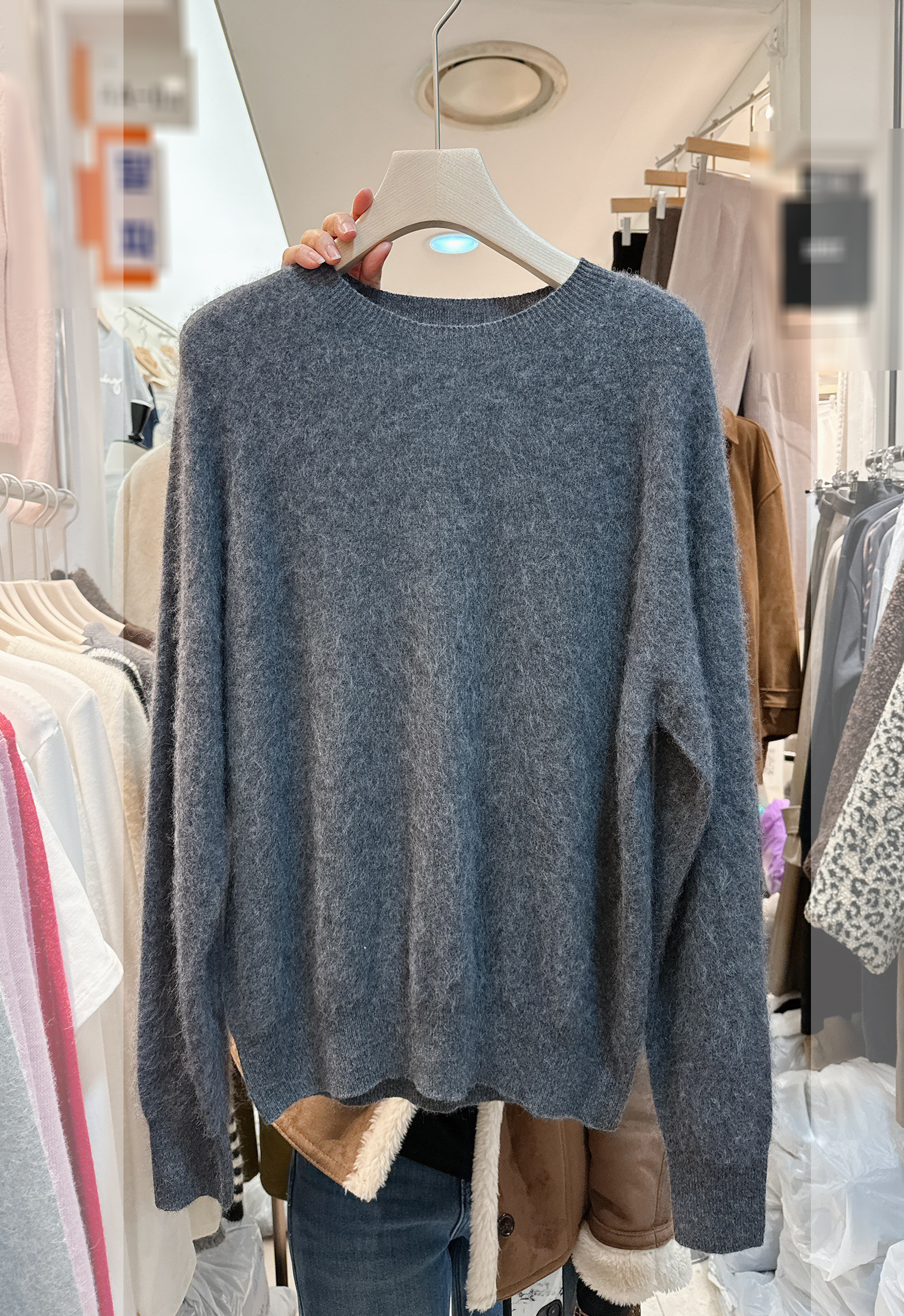 B81.氣質5%CASHMERE圓領毛衣