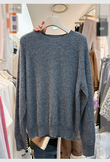 B81.氣質5%CASHMERE圓領毛衣