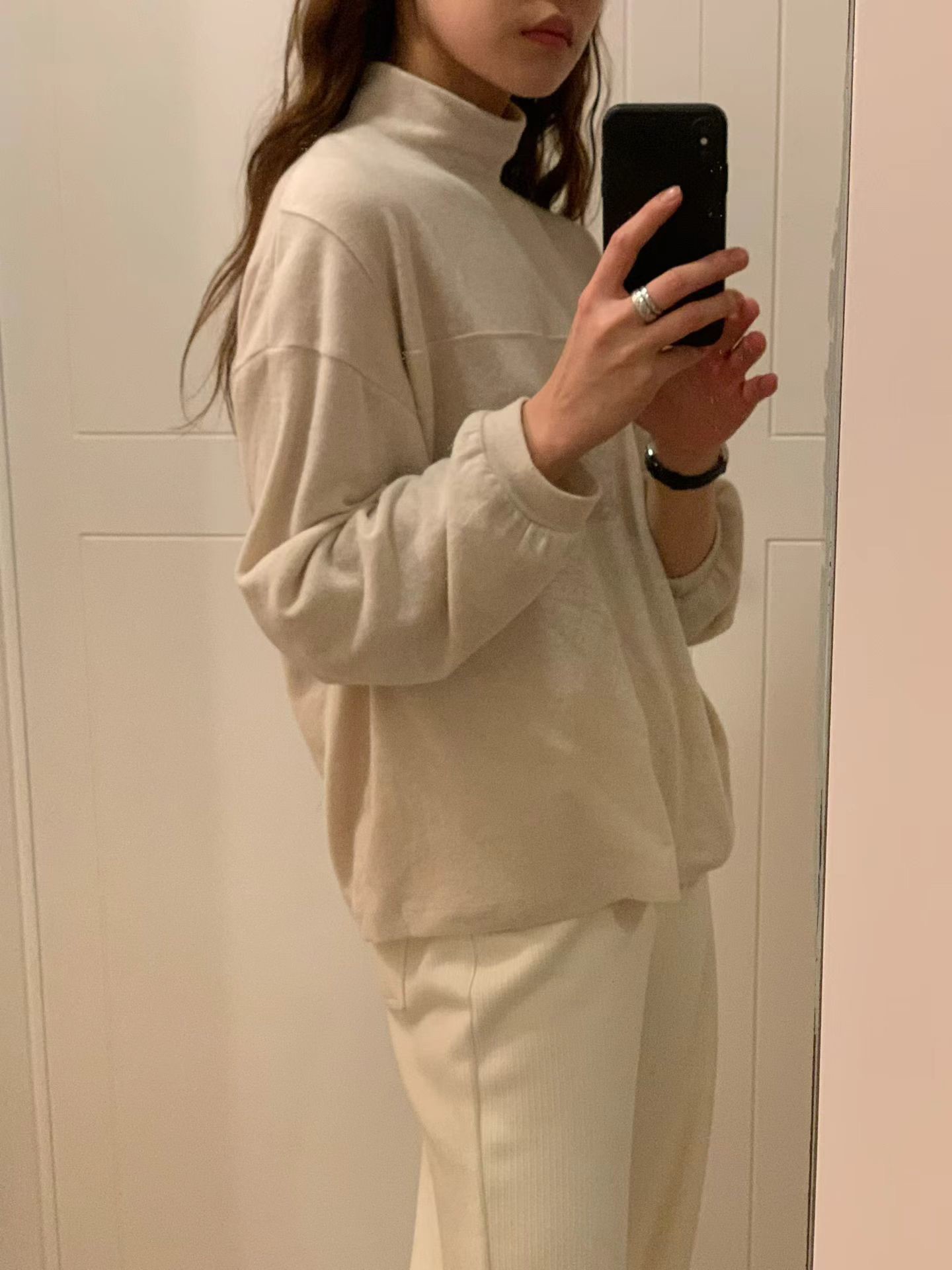 A13.粉彩女孩安哥拉立領上衣