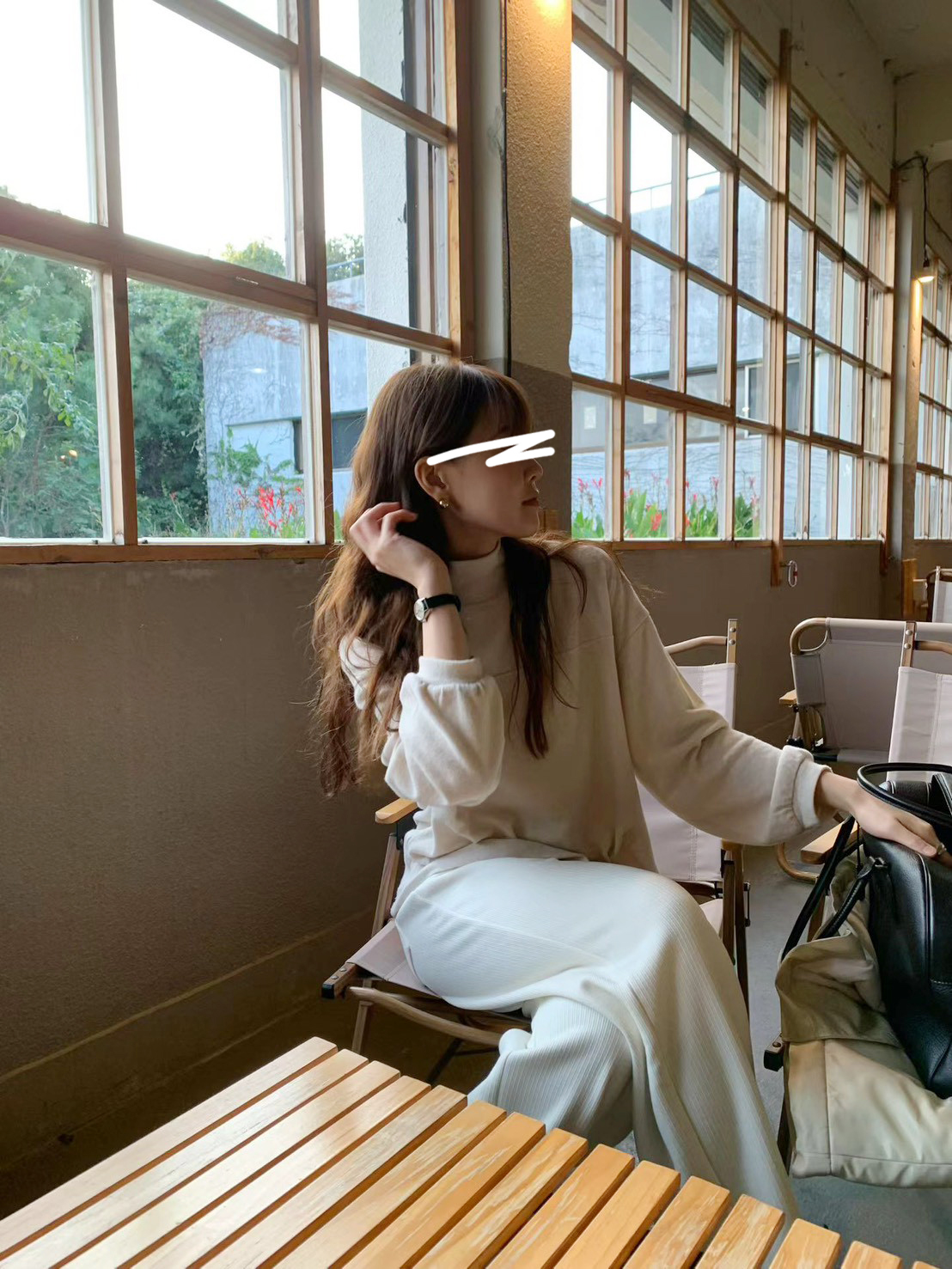 A13.粉彩女孩安哥拉立領上衣