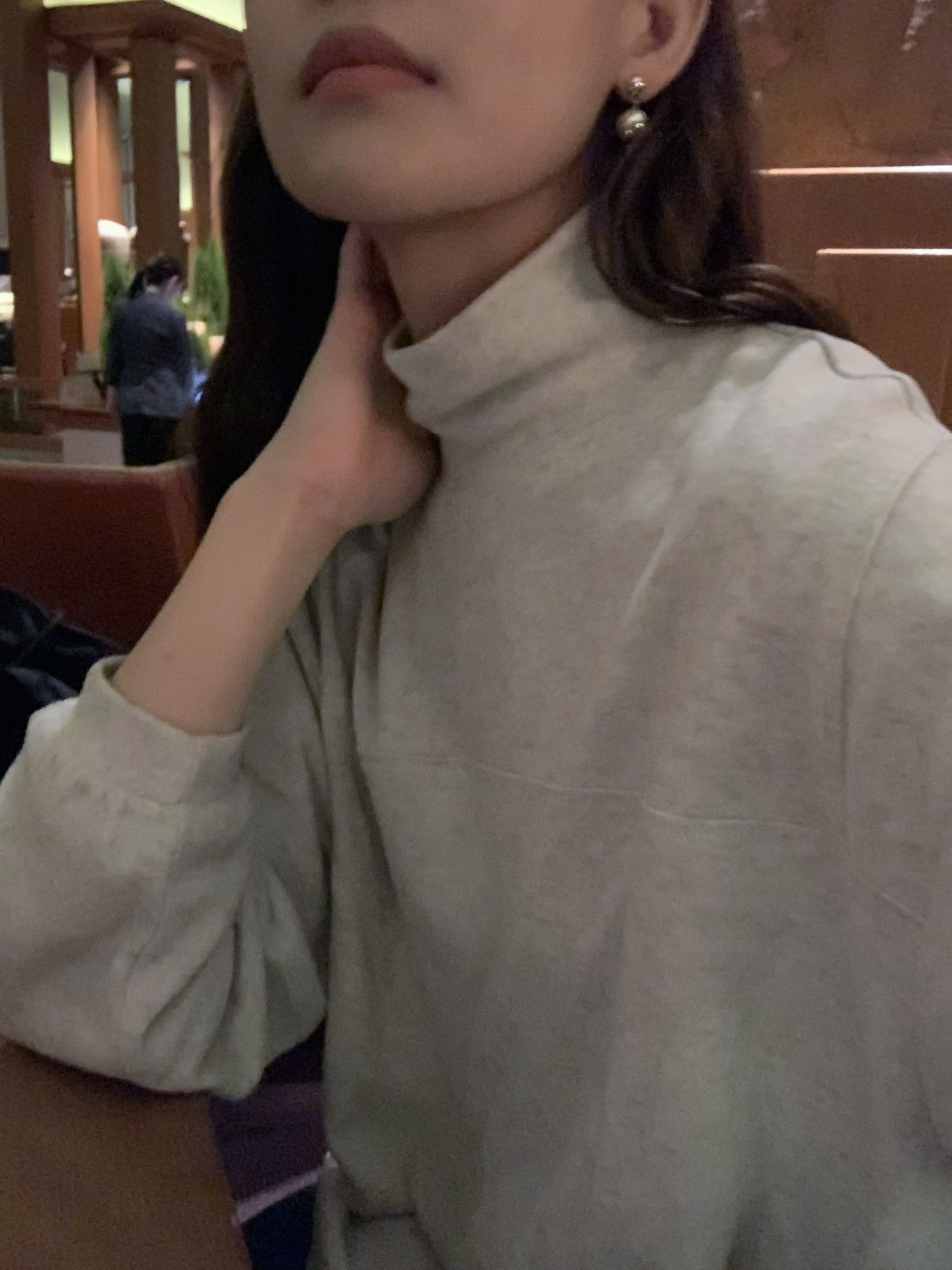 A13.粉彩女孩安哥拉立領上衣