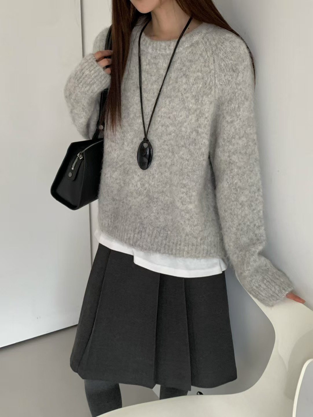 B42.甜甜糖果色羊駝毛衣