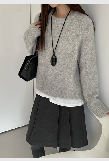 B42.甜甜糖果色羊駝毛衣