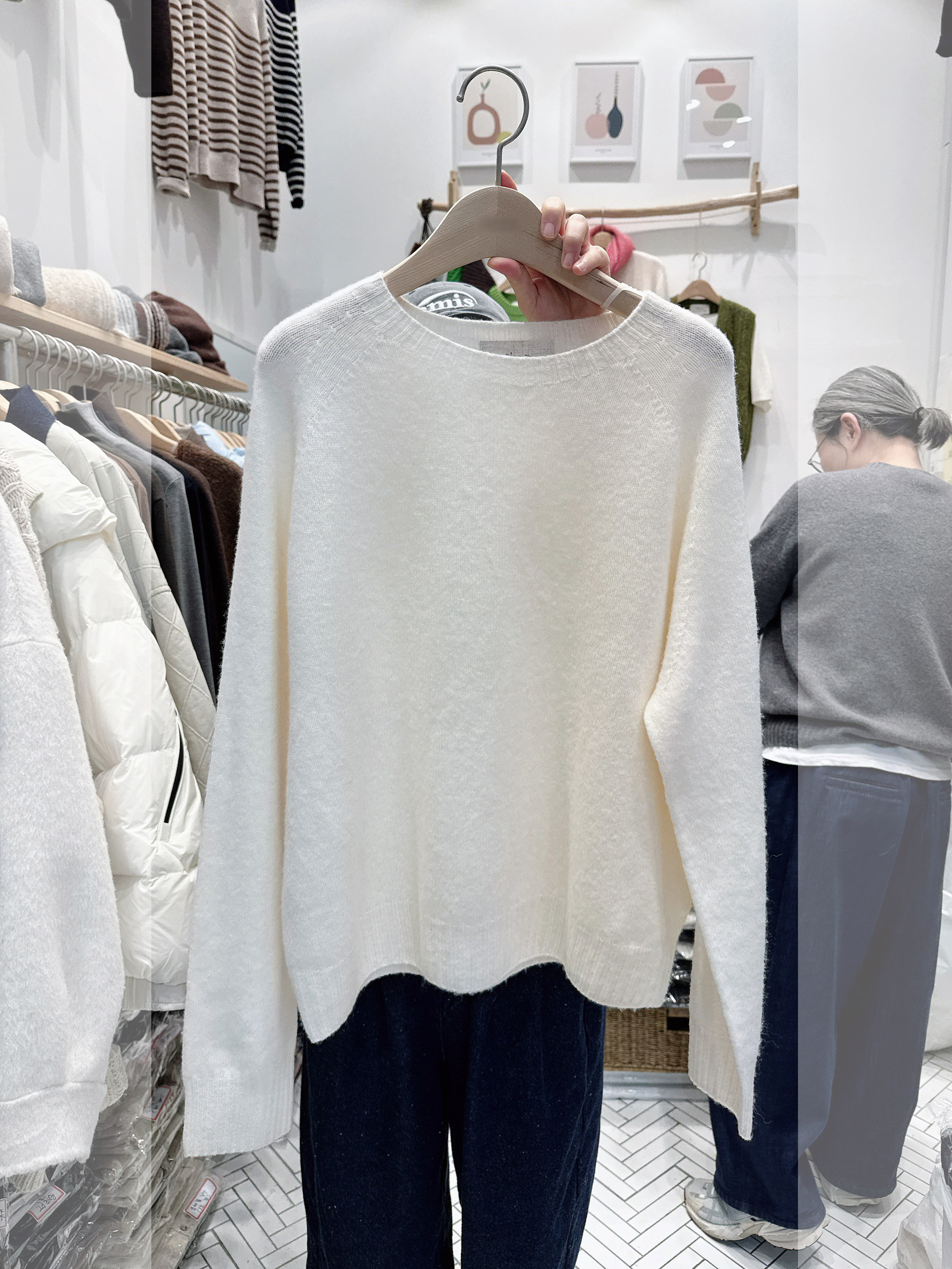 A20.簡單圓領100%WOOL毛衣