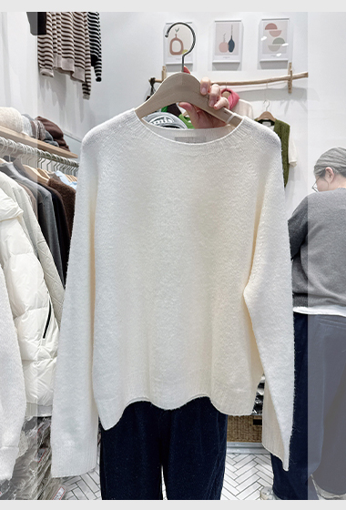 A20.簡單圓領100%WOOL毛衣