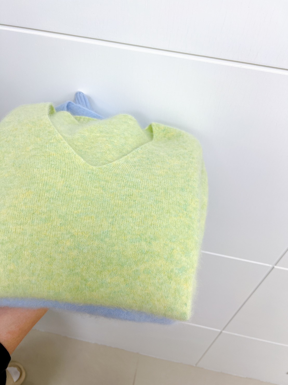 B21.繽紛糖果V領10%cashmere無縫毛衣