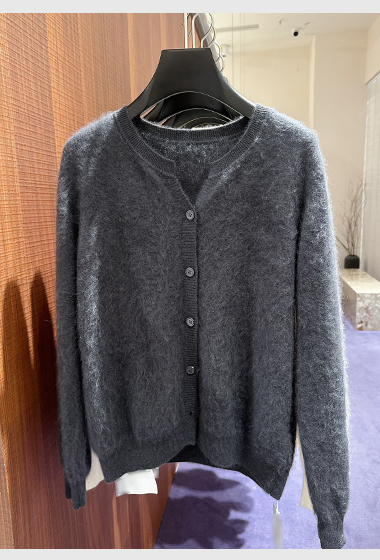 B28.修飾V領10%CASHMERE毛衣外套