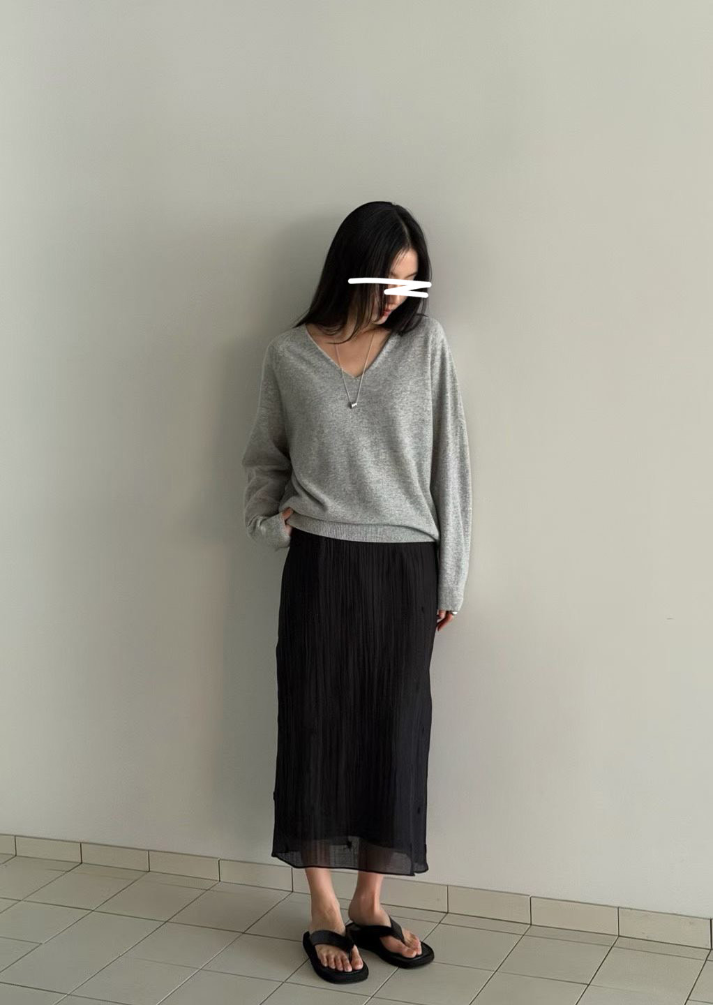 B29.瘦瘦歐膩粉彩V領針織上衣