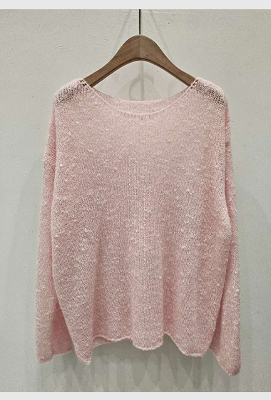 B89.星星家馬海毛圓領點點紗針織衫