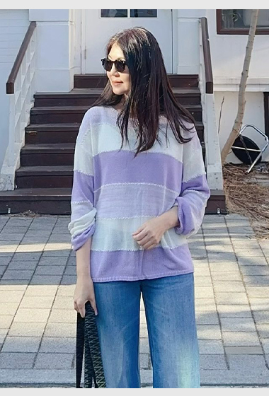 A76.可可家蛋糕漸層針織衫