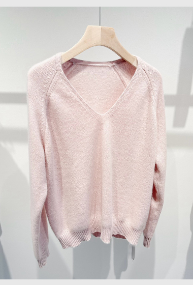 B87.甜美100%CASHMERE V領毛衣