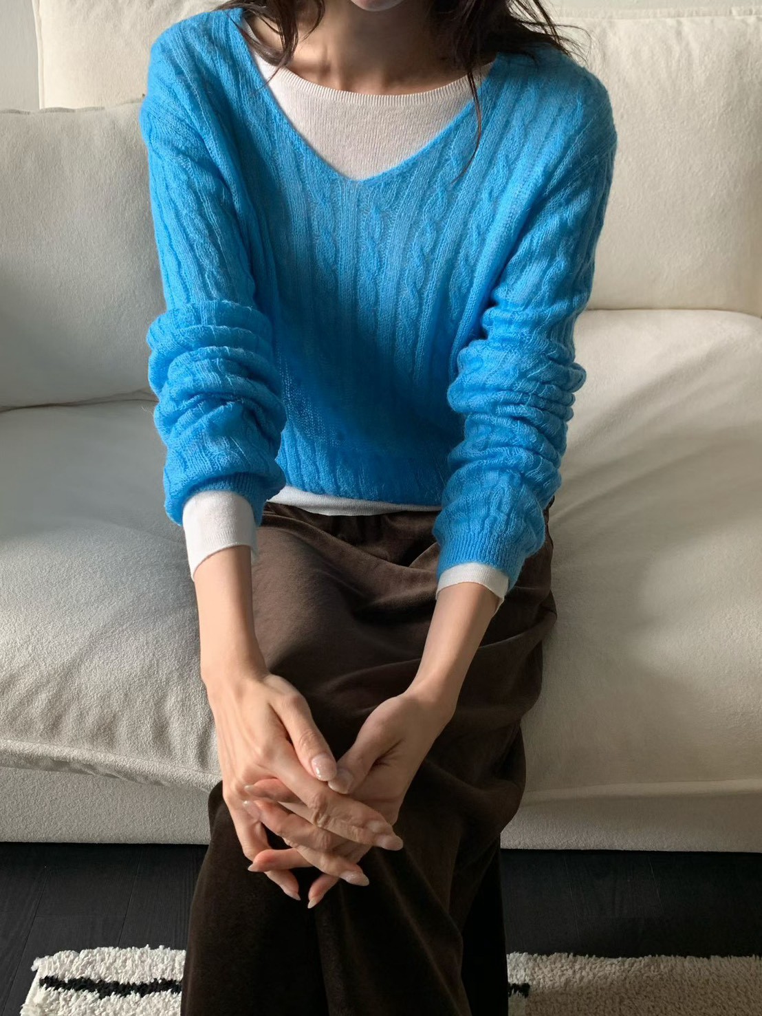 B61.QQ歐膩甜姐兒麻花毛衣