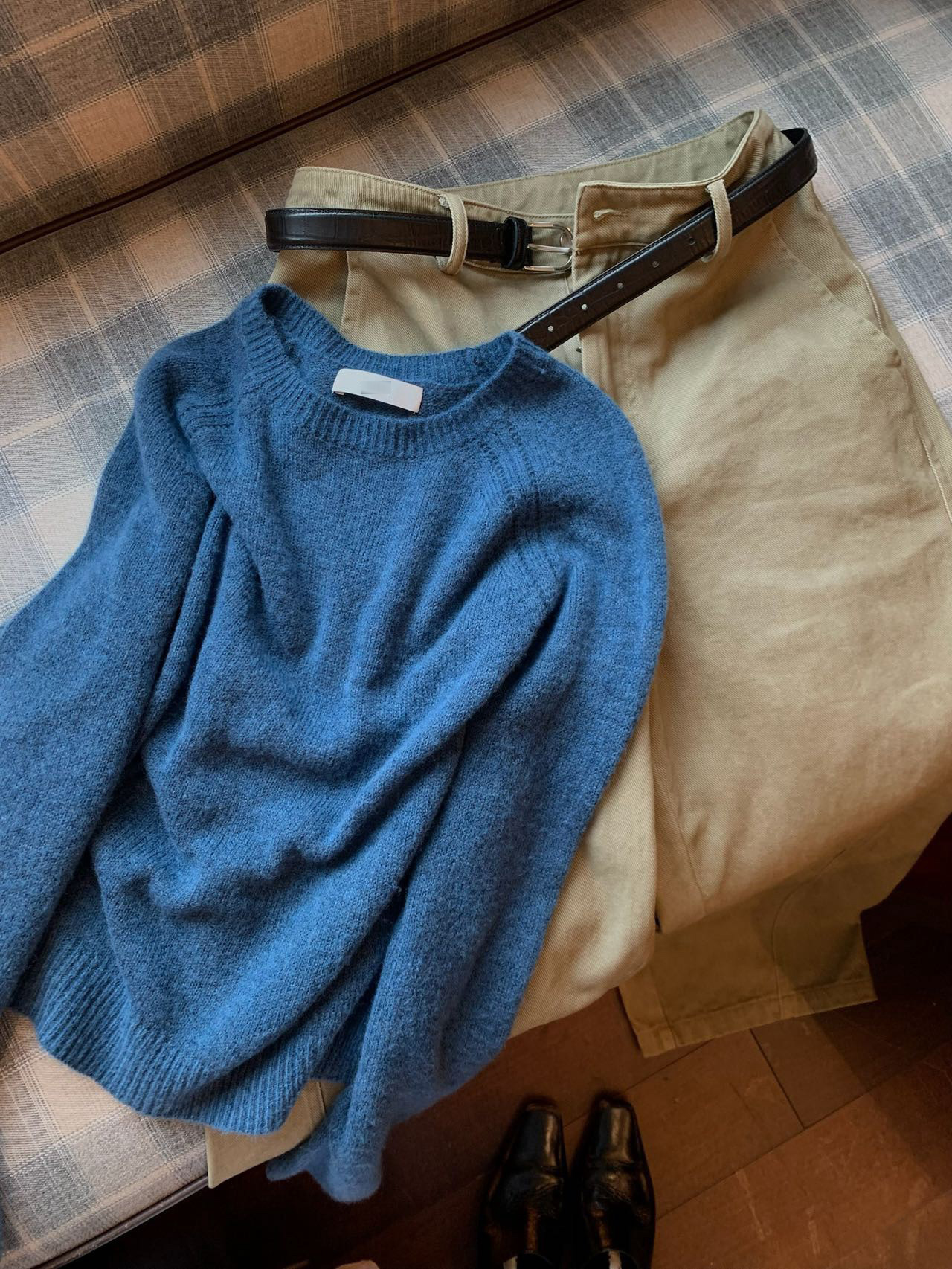 B79.輕奢72%WOOL圓領毛衣