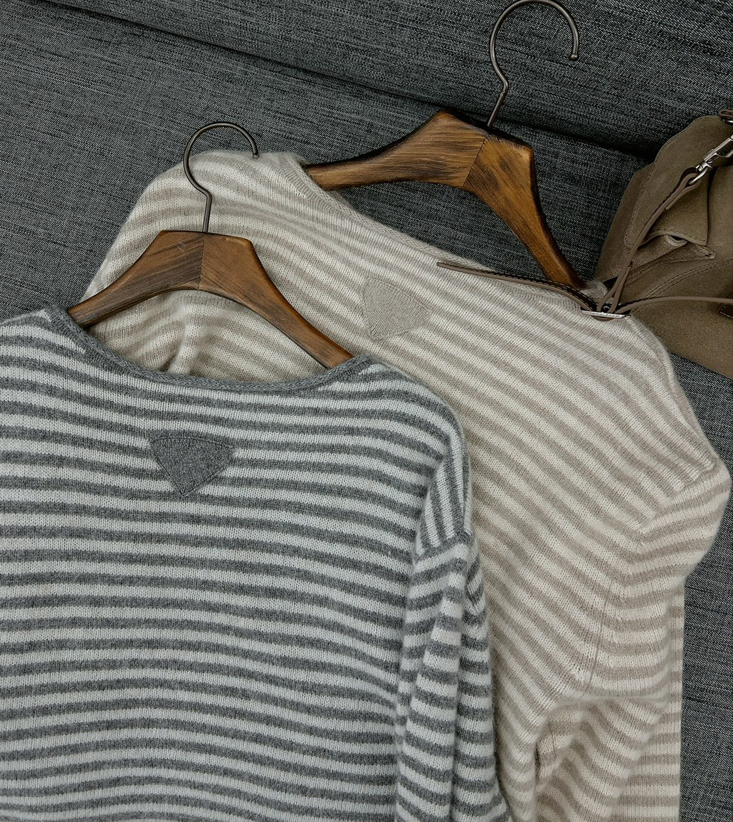 B43.可愛日系條紋毛衣