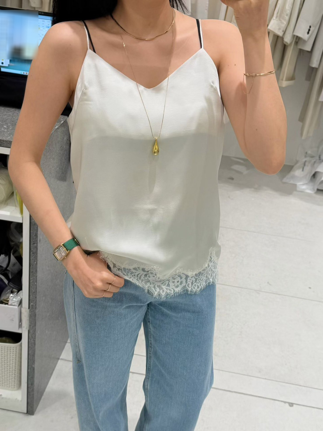 A23.質感家小性感睫毛蕾絲背心