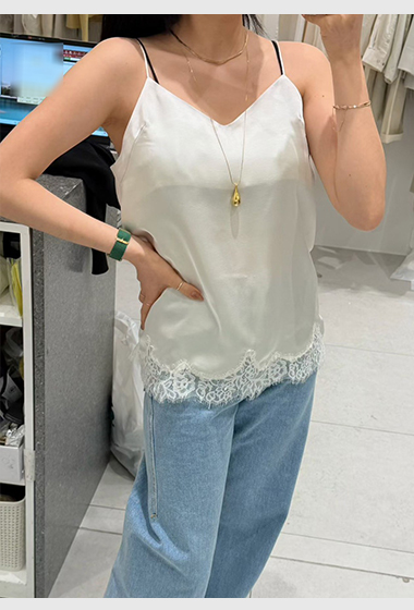 A23.質感家小性感睫毛蕾絲背心