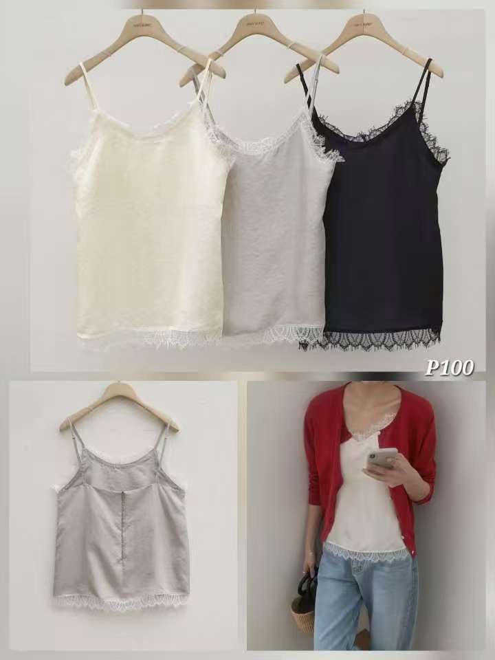 B71.小臉歐膩浪漫蕾絲細肩帶背心