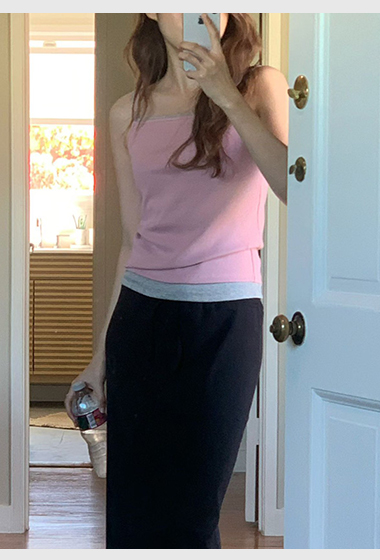 B18.大V家粉彩細肩帶小背心