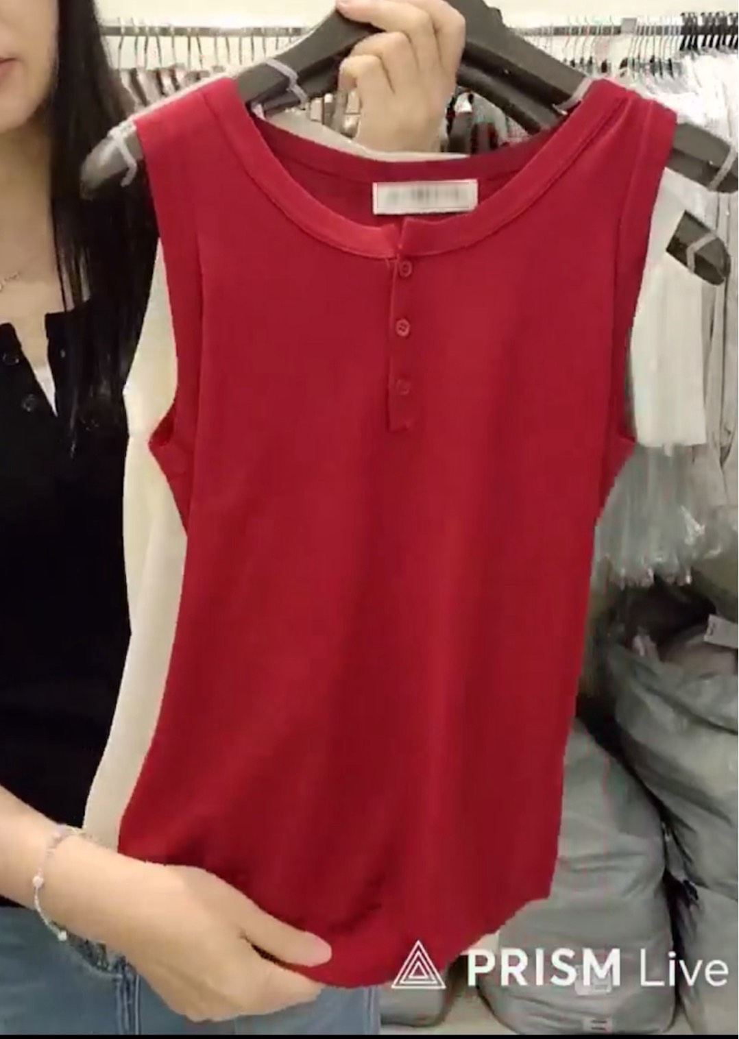 B72.超顯瘦三釦VISCOSE背心