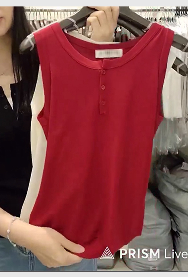 B72.超顯瘦三釦VISCOSE背心