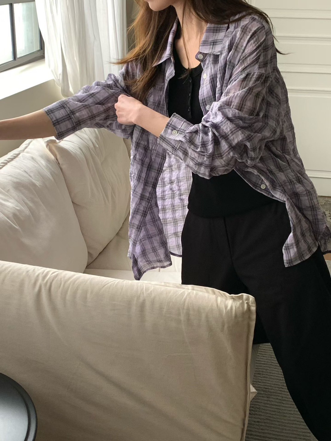 B72.超顯瘦三釦VISCOSE背心