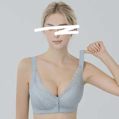 B11.石墨烯前扣式無鋼圈蕾絲內衣