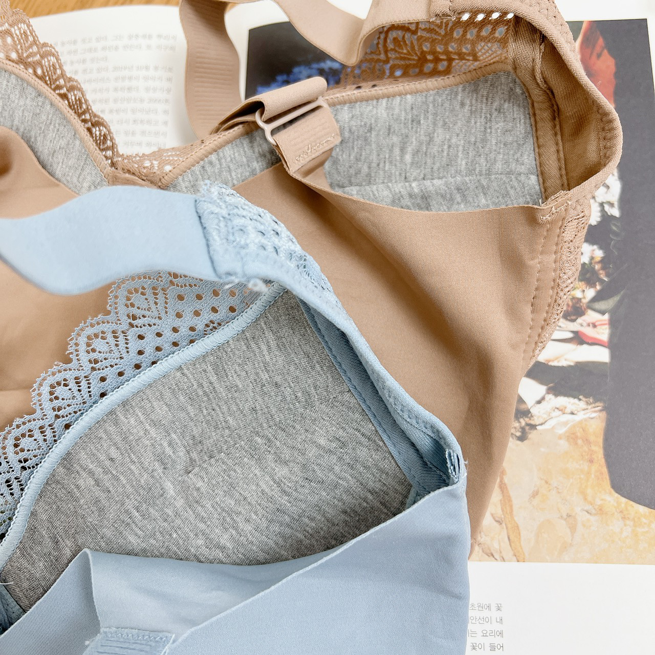 B11.石墨烯前扣式無鋼圈蕾絲內衣