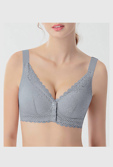 B11.石墨烯前扣式無鋼圈蕾絲內衣