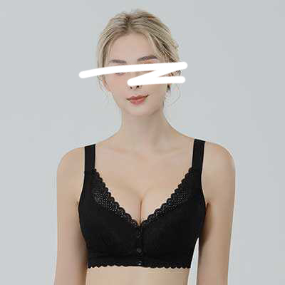 B11.石墨烯前扣式無鋼圈蕾絲內衣