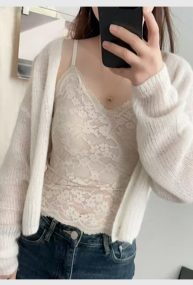 A15.法式浪漫女孩蕾絲BRA背心