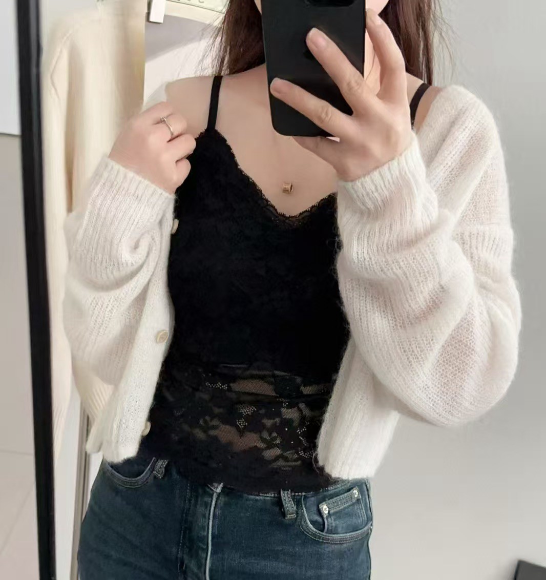 A15.法式浪漫女孩蕾絲BRA背心