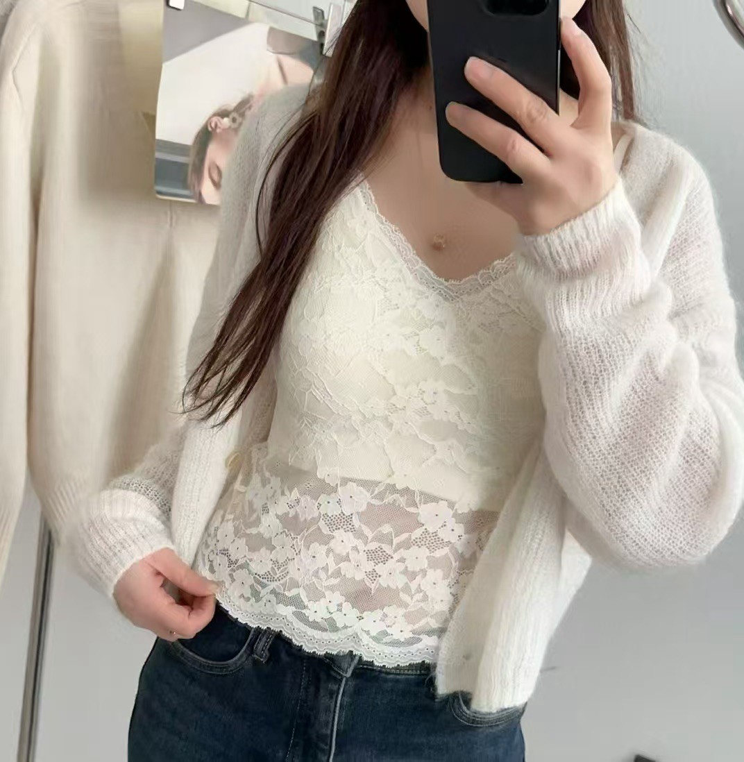 A15.法式浪漫女孩蕾絲BRA背心