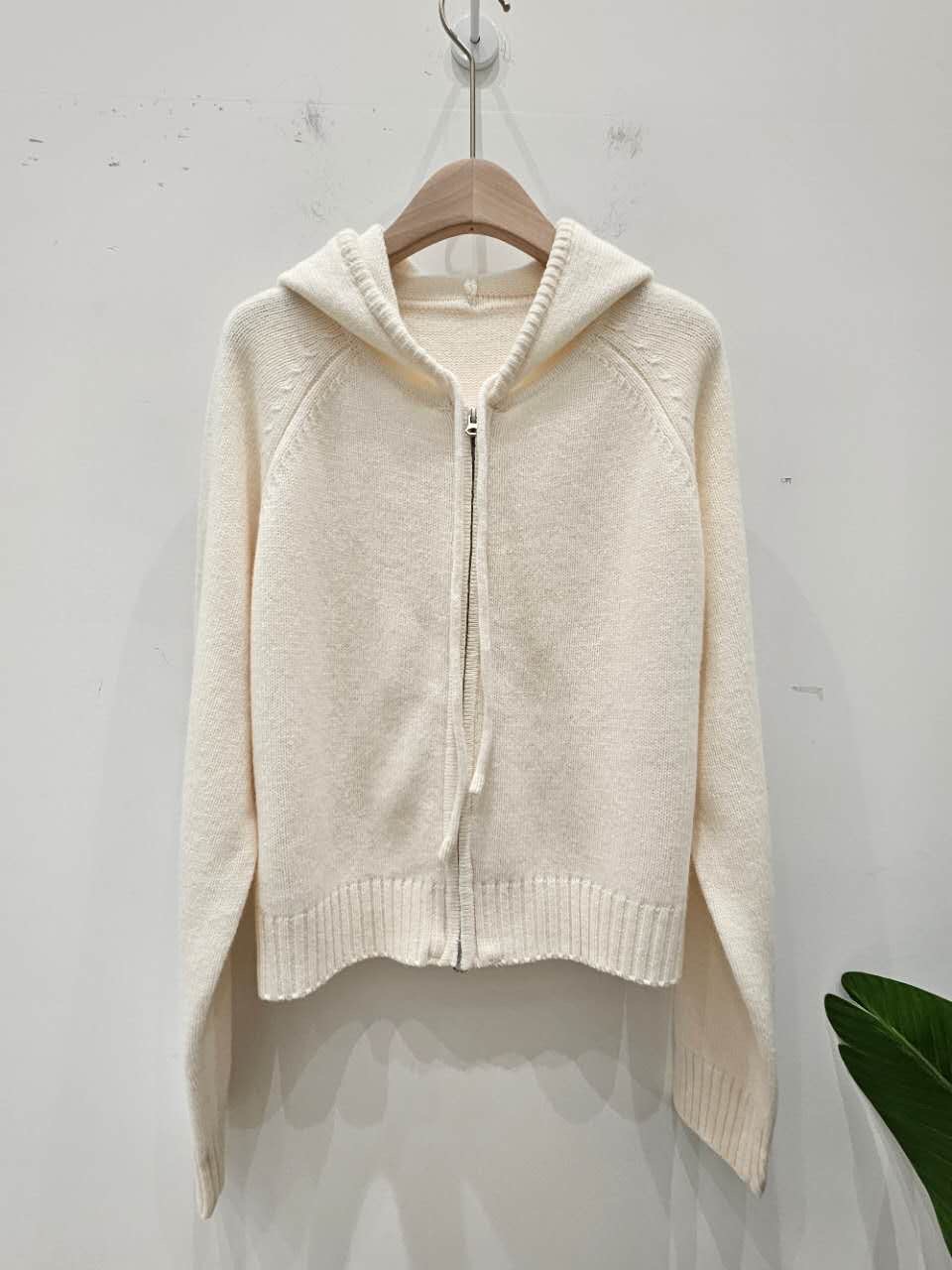 星星家連帽100%WOOL拉鍊外套