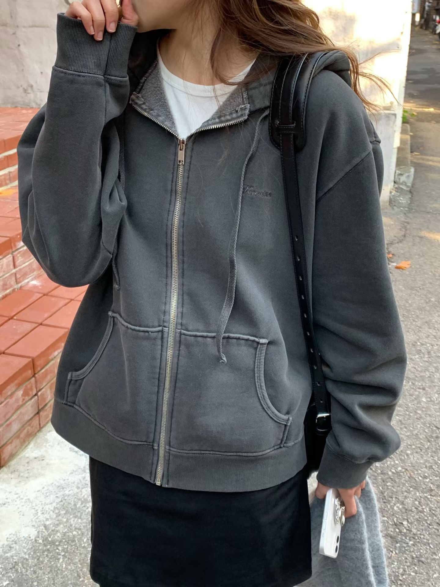 A29.大V家酵素洗袋鼠口袋連帽外套