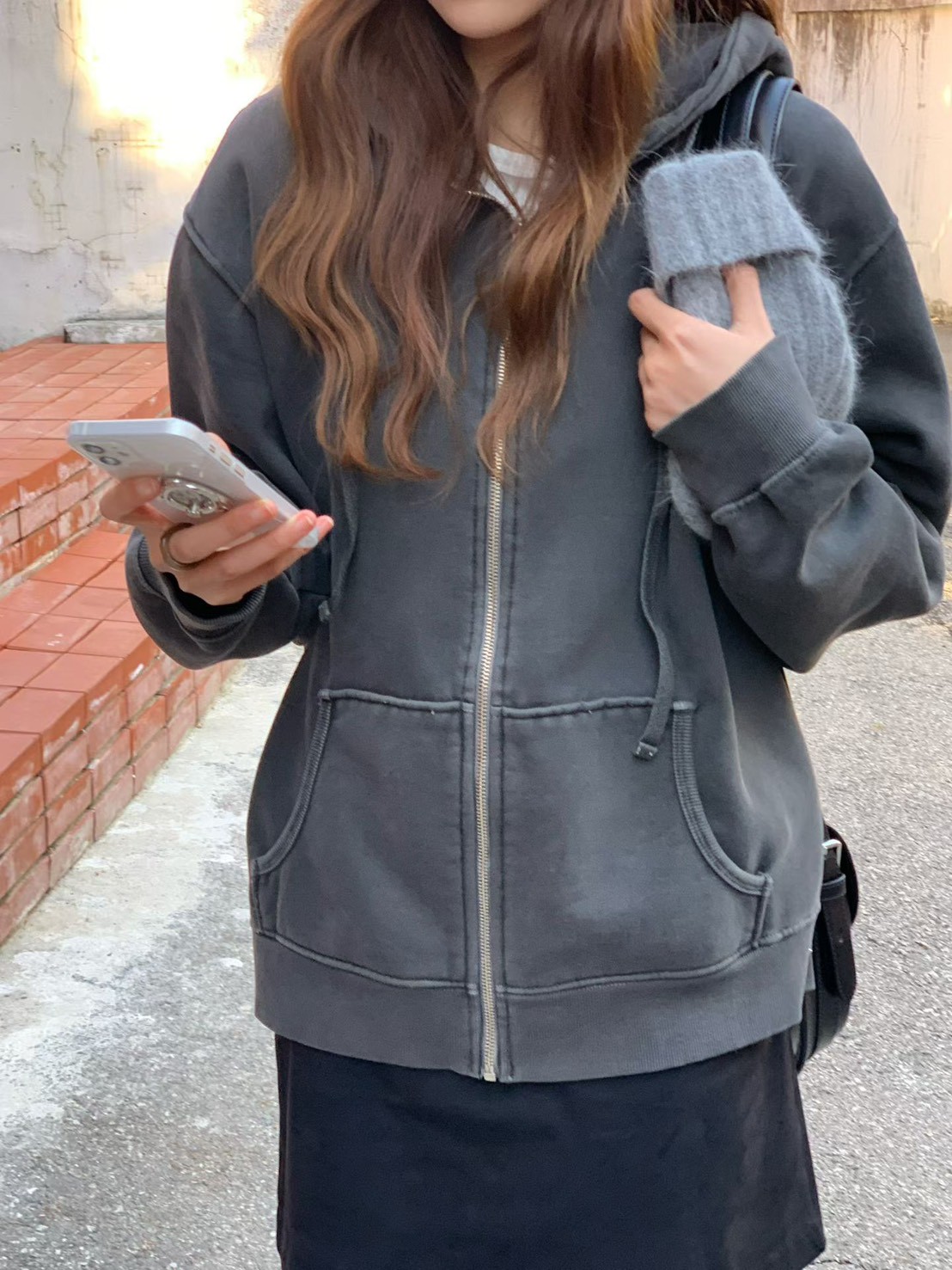 A29.大V家酵素洗袋鼠口袋連帽外套