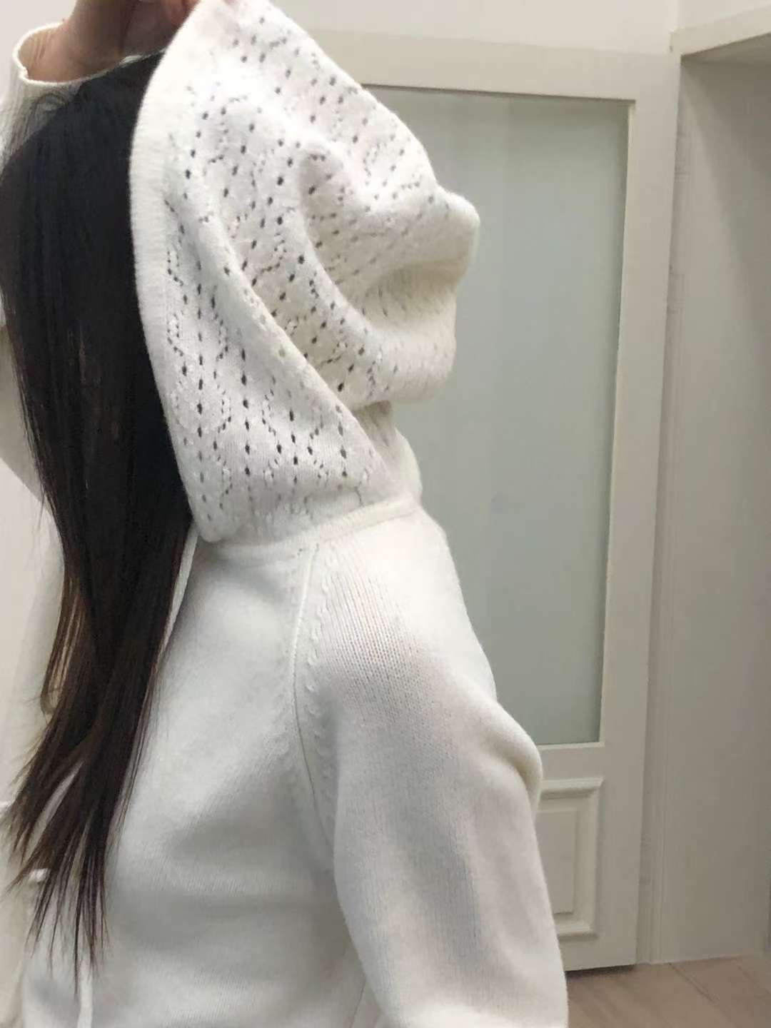 星星家100%Wool包釦連帽毛衣外套